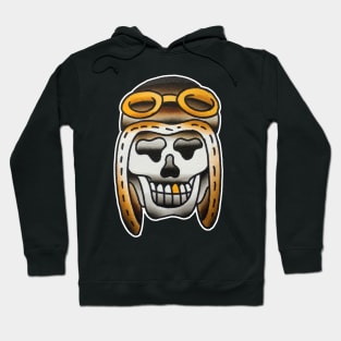 Pilot Skull Tattoo Design Hoodie